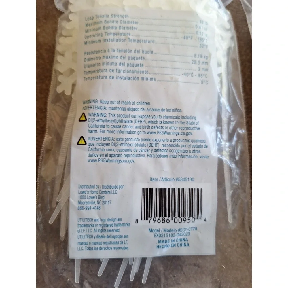 100 Snowflake Cable Ties 4